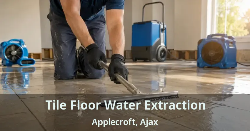 Tile Floor Water Extraction Applecroft, Ajax - ON