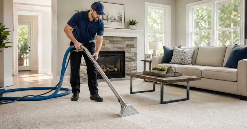 carpet allergen removal hot water extraction process in Applecroft, Ajax