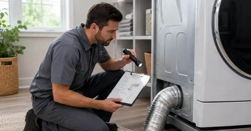 dryer vent inspection report findings duct condition assessment