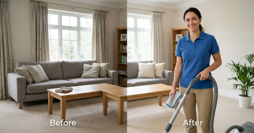 holiday home cleaning before and after results in Ajax