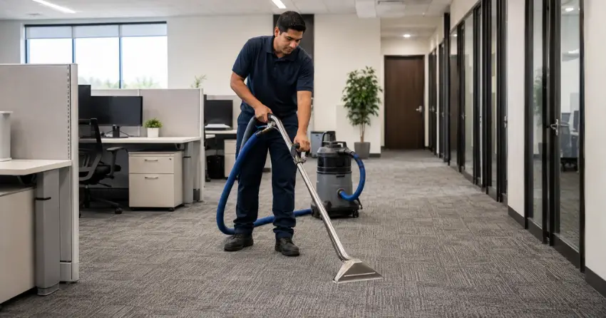 office carpet maintenance program scheduled cleaning visit