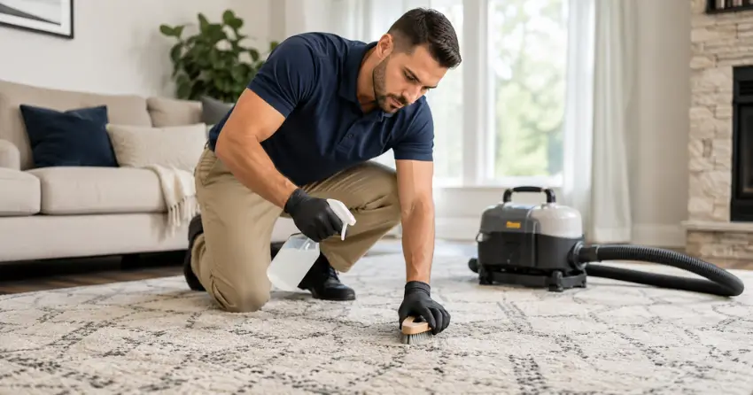 rug odor removal professional treatment process in Ajax