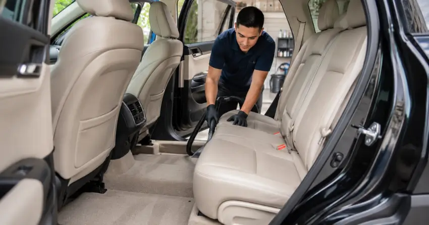 clean detailed SUV interior seats and carpet in Ajax