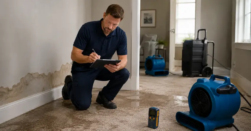 24/7 emergency water damage service documentation supporting the insurance claims process