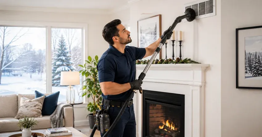 winter indoor air quality cleaning dust removal in home in Ajax